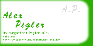 alex pigler business card